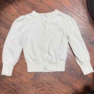 Crewcuts Cream Button-Up Women's Cardigan
